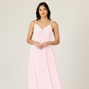 AZAZIE BLAKE
A-Line Lace Chiffon Floor-Length Dress Blushing Pink